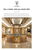 Relógio Masculino Poedagar 960 Chrono – Numerais Árabes, Cronógrafo e Pulseira de Couro